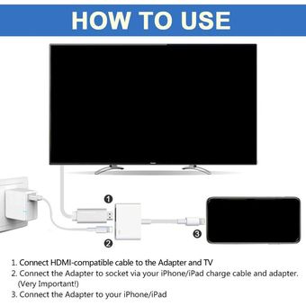 Al adaptador compatible con HDMI Para convertidor del teléfono de Apple compatible con HDMI a 