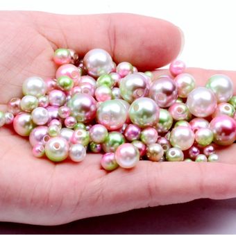 Más De 3456810 Mm De Imitación Circular Rainbow Pearl 