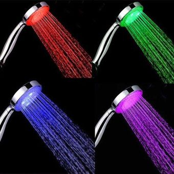 Generic 7 Color LED Lights Handheld Romántico Rompecabezas de ducha automática para baño 