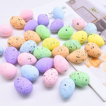 20 piezas 4cm huevos de Pascua de esponja feliz Pascua decoración pá 