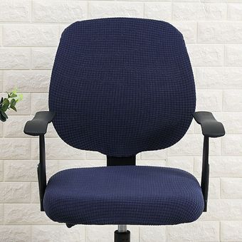 Fundas para sillas de oficina para computadora divididas Azul oscuro 
