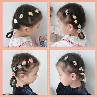 Para el pelo de Bandas Elásticas para niña gomas para el pelo con bonitos dibujos animados de fruta fresca accesorios para el cabello para niña Conjunto de 21020 Uds 