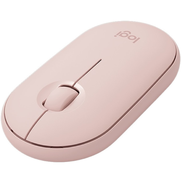 Mouse Logitech PEBBLE M350 Inalambrico Optico USB Y Bluetooth Rosa 910-005769