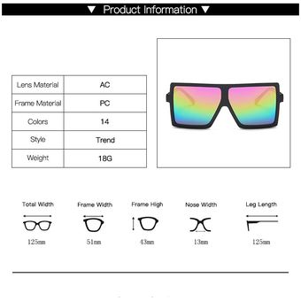 Gafas de sol cuadradas y rosas para chico con UV400 anteojos bonitos a la moda en 14 colores 