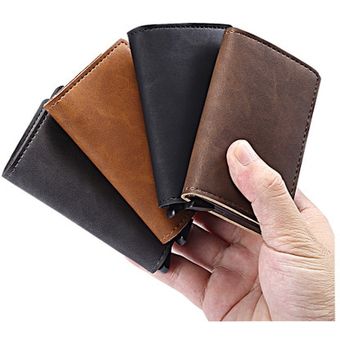 #Dark Brown HON Casekey Desinger billeteras para tarjetas Rfid finas de cuero para hombre billetera de Metal de aluminio para monedas con bolsillo trasero estuche protector para tarjetas de identificación #Dark Brown HON Casekey Desinger billeteras para tarjetas Rfid finas de cuero para hombre billetera de Metal de aluminio para monedas con bolsillo trasero estuche protector para tarjetas de identificación