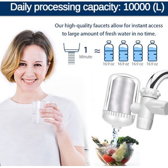 1 PC Limpiador de filtros Eliminar sustancias nocivas Grifo del hogar-4-20mm Barra de cocina Grifos de baño Sistema de filtro de agua Fregadero de cocina Purificador de filtración Purificador de agua 