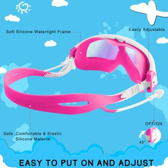 Gafas de natación de silicona antiniebla para niños accesorios de natación protección UV tapones para los oídos equipo 